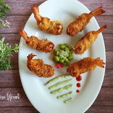 Kunafa Prawns